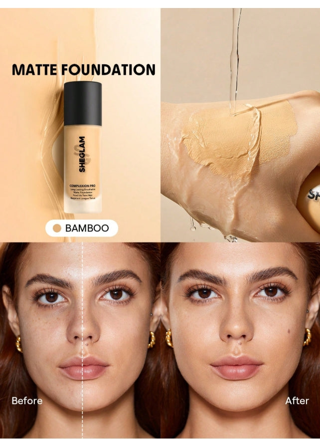 كريم أساس شيجلام كومبليكسشن برو (Sheglam Complexion Pro Foundation)،  - اللوان: Bamboo