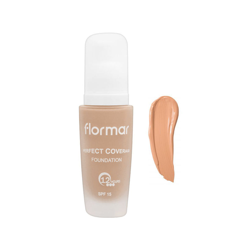 كريم أساس فلورمار بيرفكت كوفريدج (Flormar Perfect Coverage Foundation) - اللوان: 100