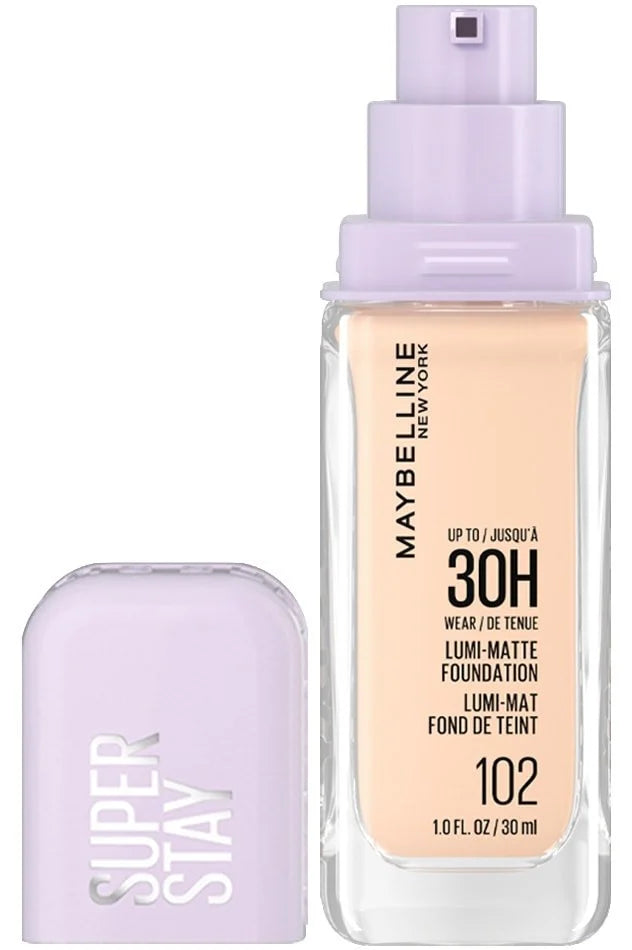كريم أساس ميبلين سوبر ستاي لومي-مات (Maybelline Super Stay Lumi-Matte Foundation) ب - اللوان: 102