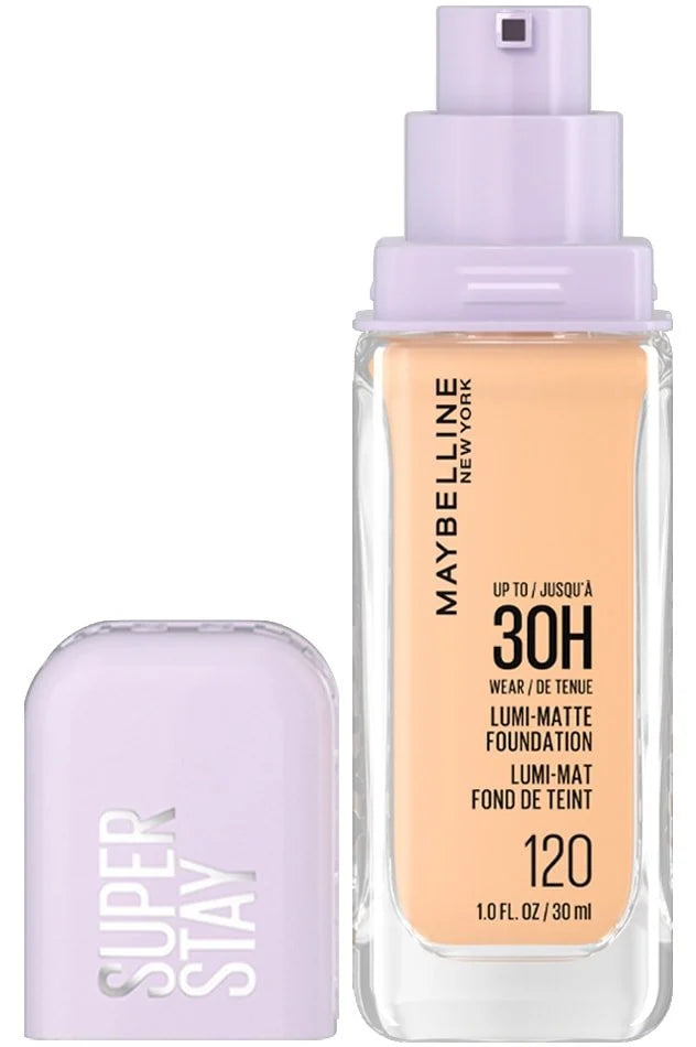 كريم أساس ميبلين سوبر ستاي لومي-مات (Maybelline Super Stay Lumi-Matte Foundation) ب - اللوان: 120