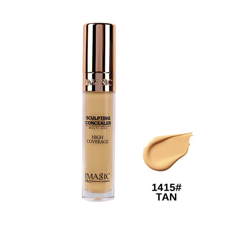 IMAGIC Professional Sculpting Concealer، كونسيلر خافي عيوب كريمي متعدد الاستخدامات يوفر تغطية عالية لإخفاء الهالات السوداء وعيوب البشرة - اللوان: 1415-Tan