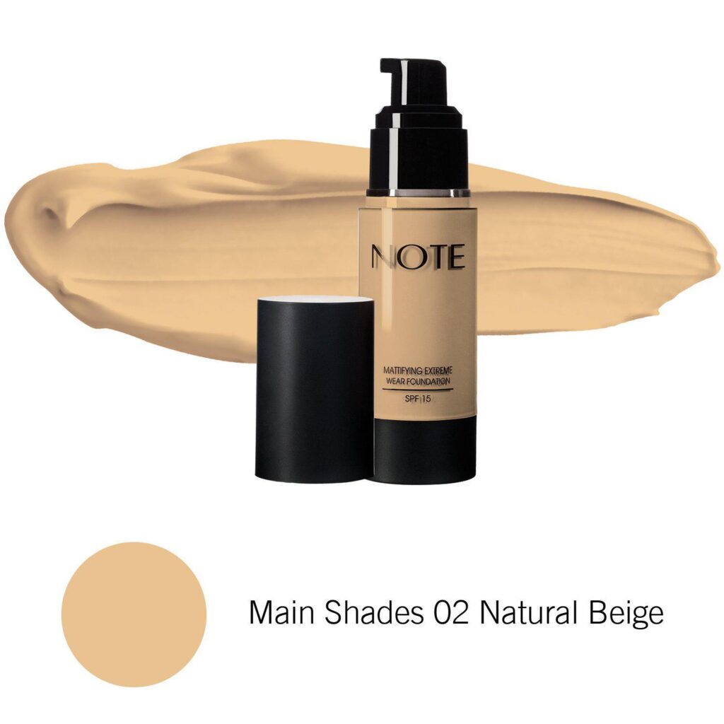 كريم اساس نوت للبشرة الدهنيه NOTE MATTIFYING FOUNDATION - اللوان: 02