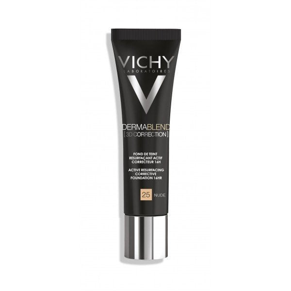 Vichy Dermablend 3D Correction Foundation باللون 45 Gold، كريم أساس سائل مصحح للبشرة مصمم لتوفير تغطية - اللوان: 25