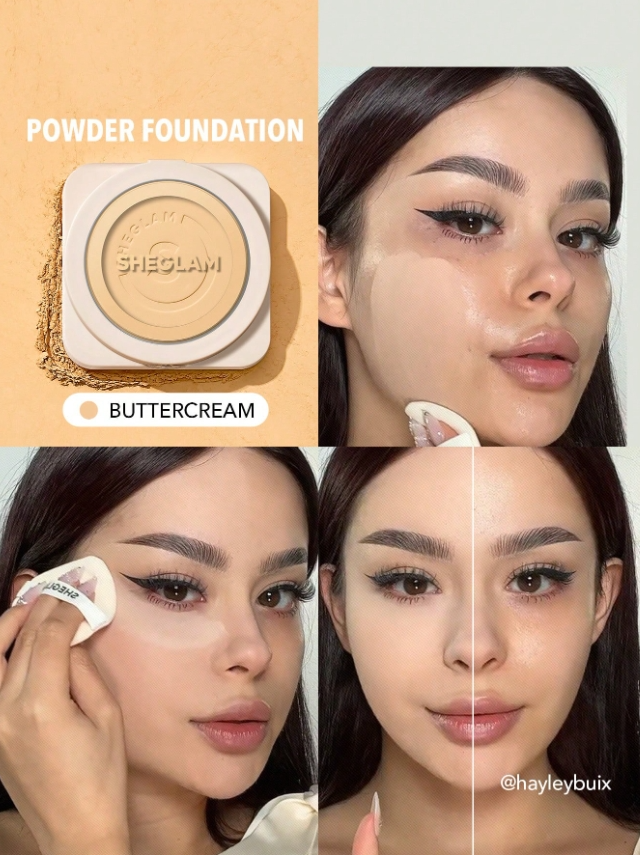 بودرة مضغوطة ناعمة  بودرة أساسSHEGLAM - اللوان: Buttercream
