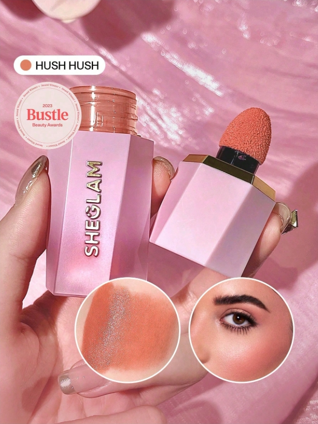 SHEGLAM أحمر خدود سائل مقاوم للماء-يدوم طويلاً- - اللوان: Hush Hush