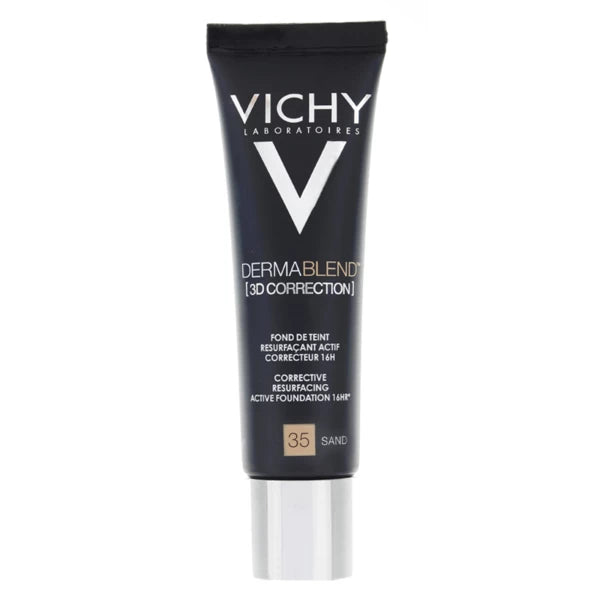 Vichy Dermablend 3D Correction Foundation باللون 45 Gold، كريم أساس سائل مصحح للبشرة مصمم لتوفير تغطية - اللوان: 35