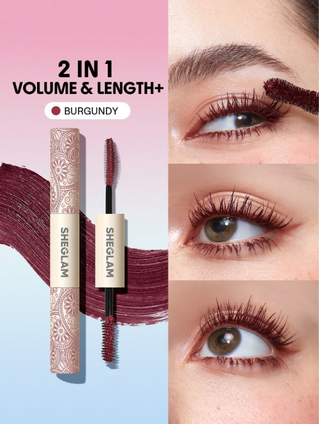 ماسكاراSHEGLAM All-In-One 24K - اللون: Burgundy