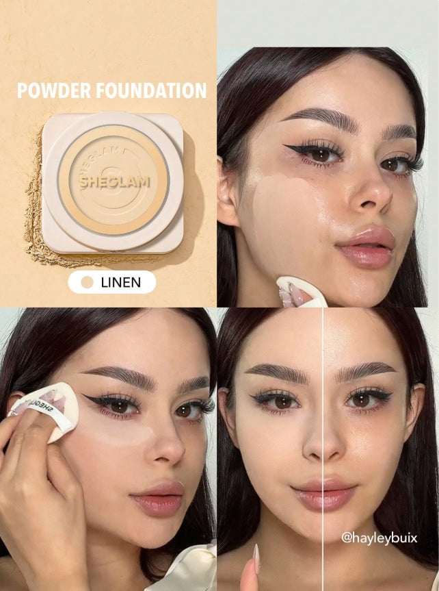 بودرة مضغوطة ناعمة  بودرة أساسSHEGLAM - اللوان: Linen