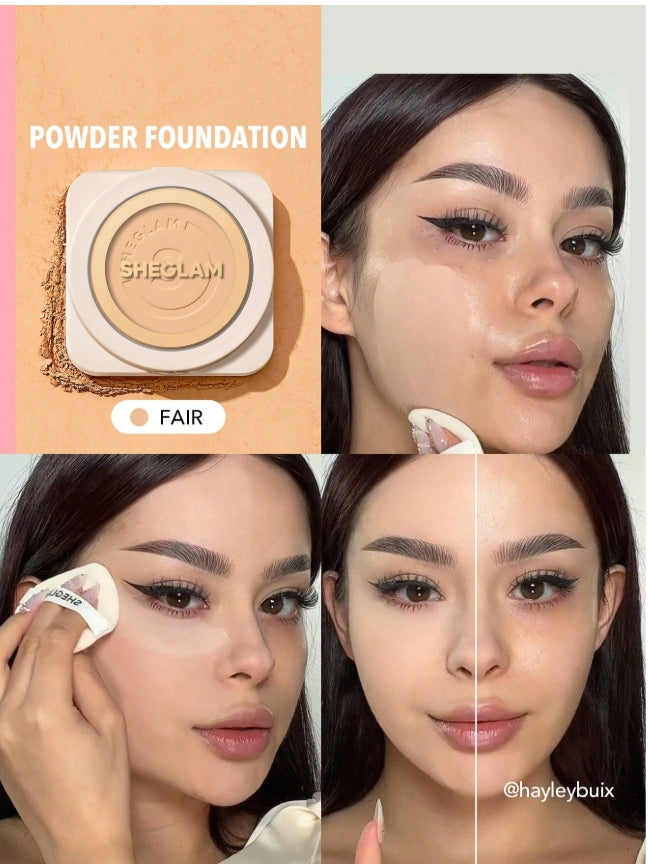 بودرة مضغوطة ناعمة  بودرة أساسSHEGLAM - اللوان: Fair