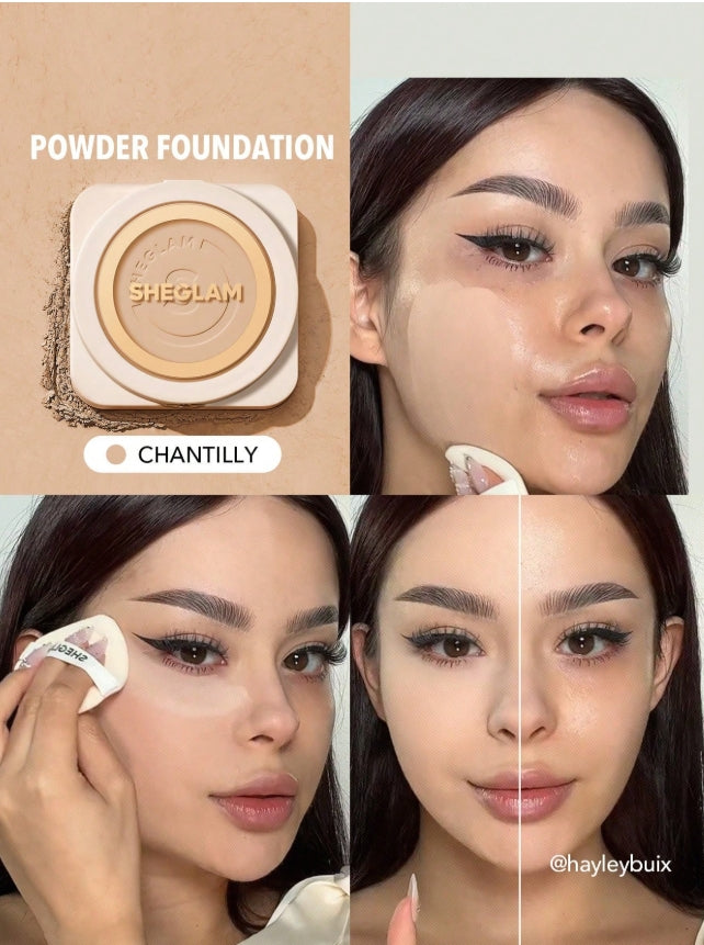 بودرة مضغوطة ناعمة  بودرة أساسSHEGLAM - اللوان: Chantilly
