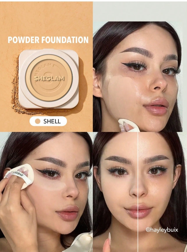 بودرة مضغوطة ناعمة  بودرة أساسSHEGLAM - اللوان: Shell
