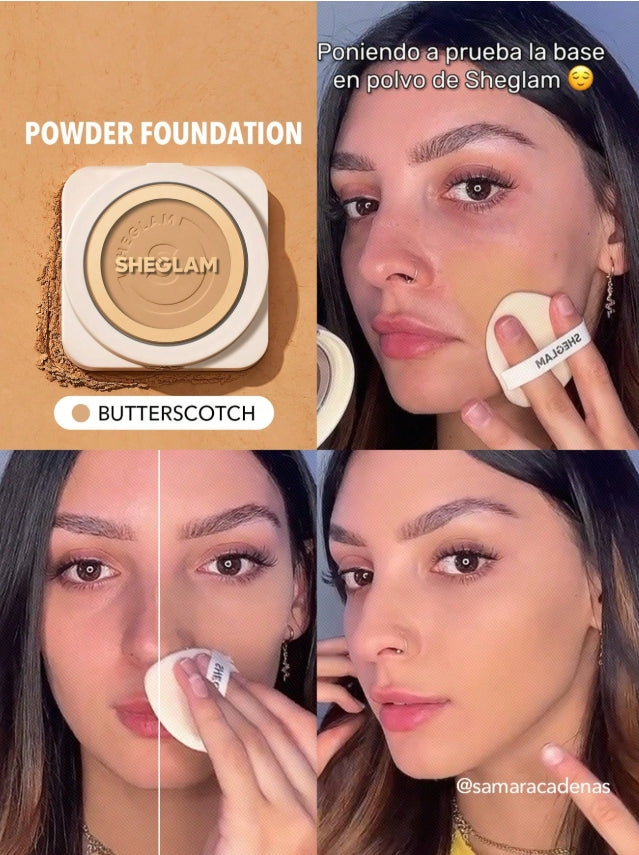 بودرة مضغوطة ناعمة  بودرة أساسSHEGLAM - اللوان: Butterscotch