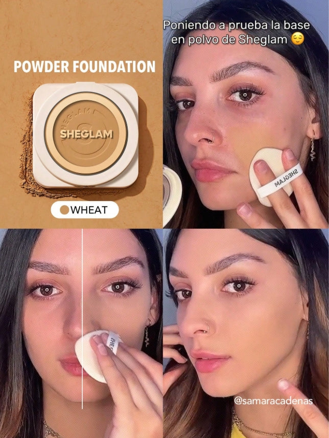بودرة مضغوطة ناعمة  بودرة أساسSHEGLAM - اللوان: Wheat