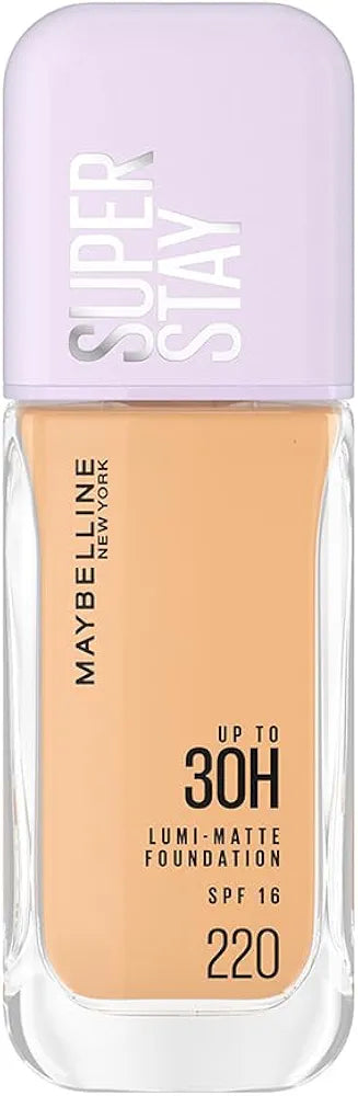 كريم أساس ميبلين سوبر ستاي لومي-مات (Maybelline Super Stay Lumi-Matte Foundation) ب - اللوان: 220
