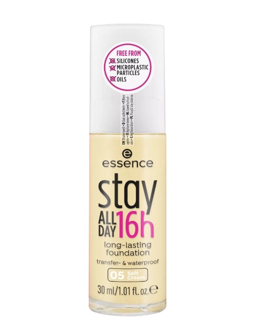 stay ALL DAY 16h long-lasting Foundation كريم أساس يدوم طويلا مع ملمس مقاوم للماء لنهاية ناعمة وغير لامعة - اللوان: 05