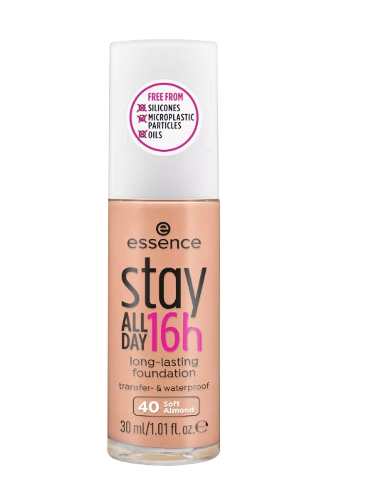 stay ALL DAY 16h long-lasting Foundation كريم أساس يدوم طويلا مع ملمس مقاوم للماء لنهاية ناعمة وغير لامعة - اللوان: 40