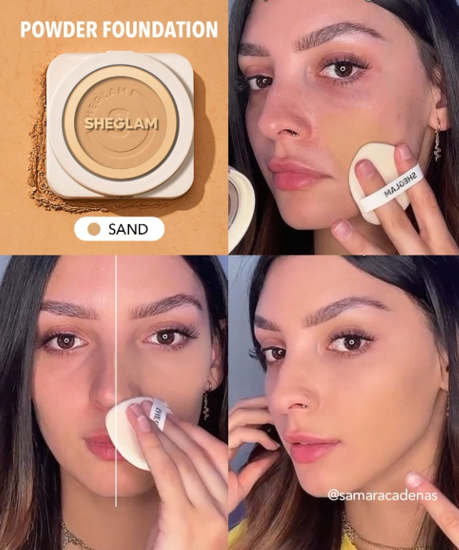 بودرة مضغوطة ناعمة  بودرة أساسSHEGLAM - اللوان: Bamboo