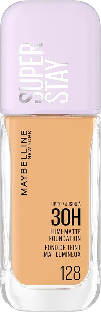 كريم أساس ميبلين سوبر ستاي لومي-مات (Maybelline Super Stay Lumi-Matte Foundation) ب - اللوان: 128