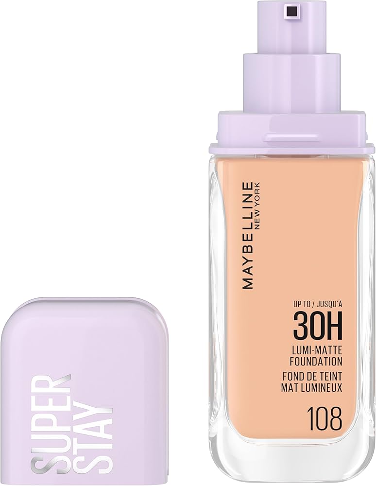 كريم أساس ميبلين سوبر ستاي لومي-مات (Maybelline Super Stay Lumi-Matte Foundation) ب - اللوان: 108