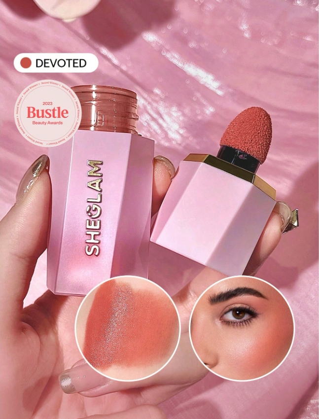 SHEGLAM أحمر خدود سائل مقاوم للماء-يدوم طويلاً- - اللوان: Devoted