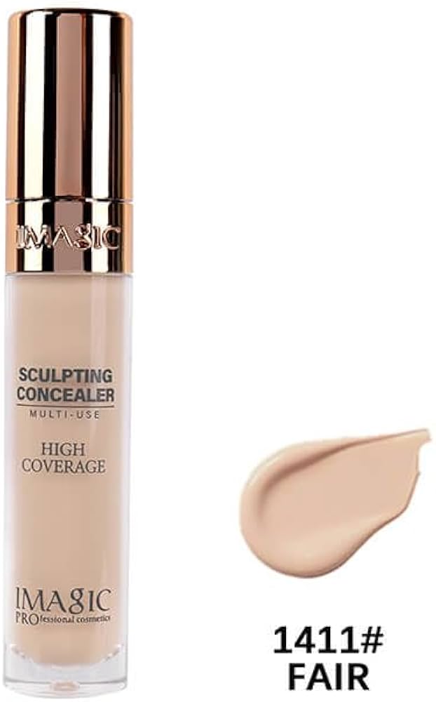 IMAGIC Professional Sculpting Concealer، كونسيلر خافي عيوب كريمي متعدد الاستخدامات يوفر تغطية عالية لإخفاء الهالات السوداء وعيوب البشرة - اللوان: 1411 -Fair