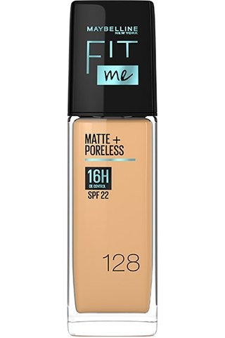 كريم الأساس مايبلين 30مل Fit Me Matte & Poreless - Glass - اللوان: 128