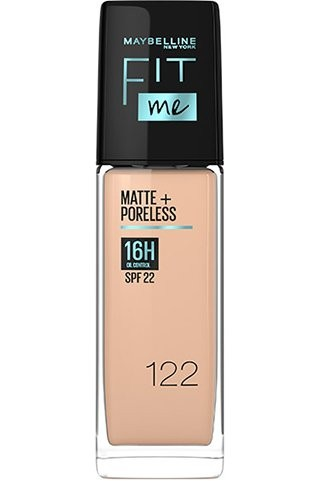 كريم الأساس مايبلين 30مل Fit Me Matte & Poreless - Glass - اللوان: 122