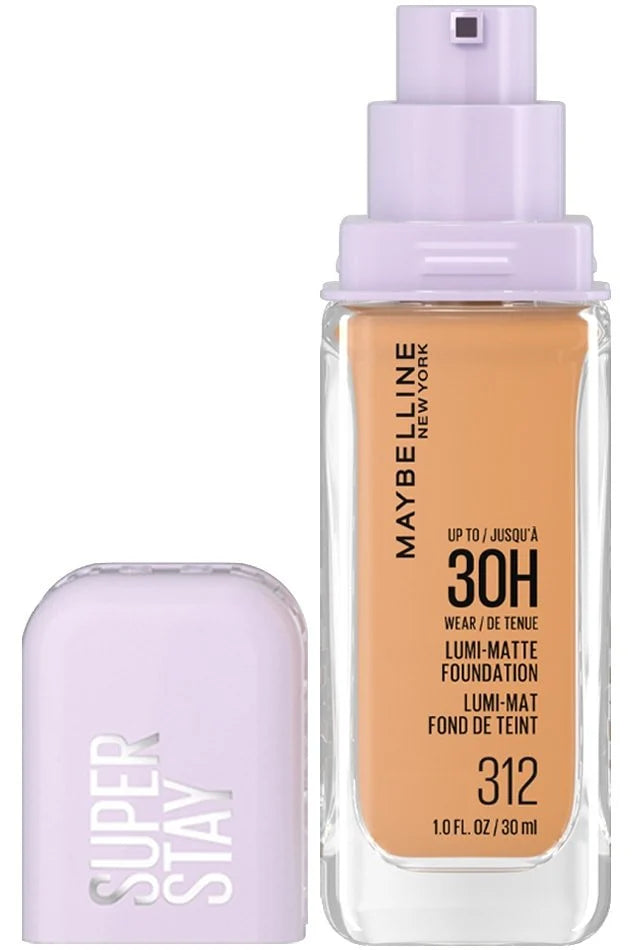 كريم أساس ميبلين سوبر ستاي لومي-مات (Maybelline Super Stay Lumi-Matte Foundation) ب - اللوان: 312