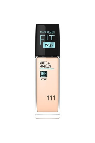 كريم الأساس مايبلين 30مل Fit Me Matte & Poreless - Glass - اللوان: 111
