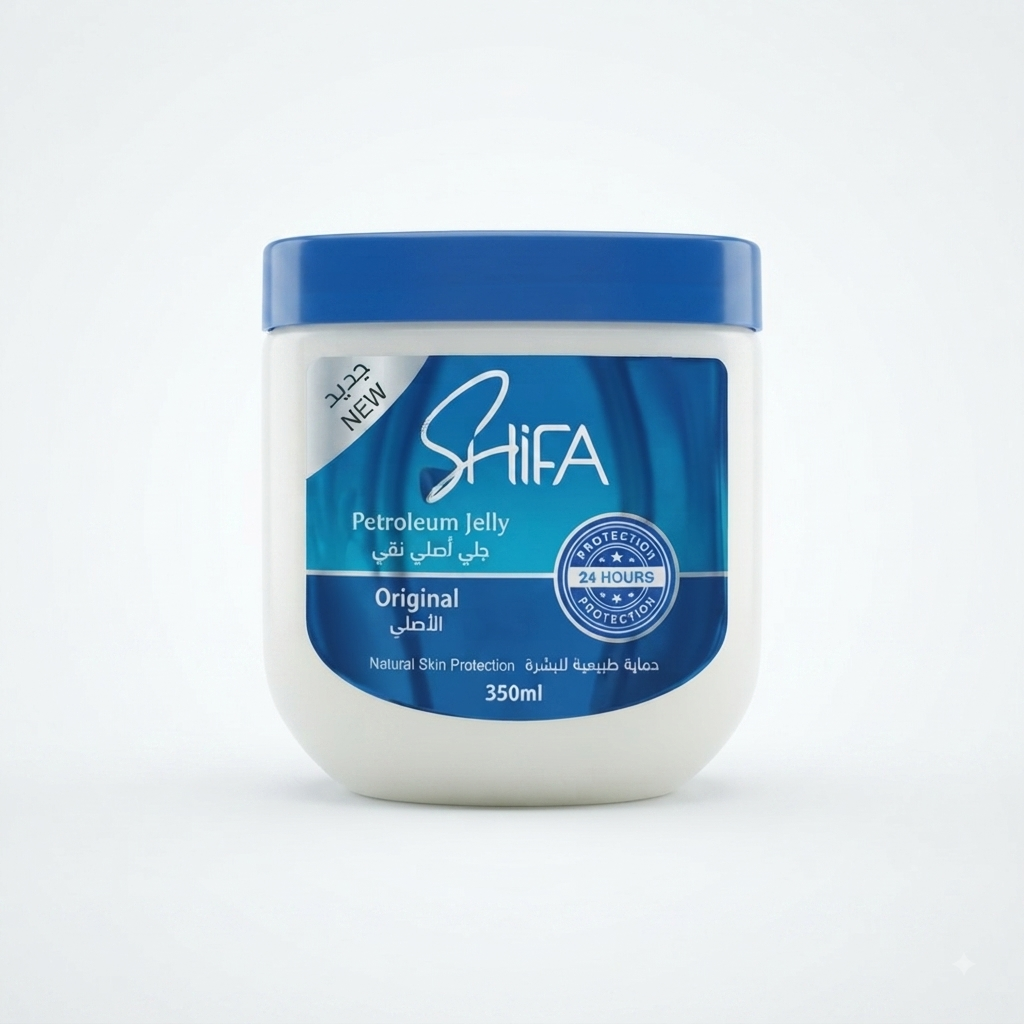 مجموعة فازلين شفاء الطبيعية للعناية بكل بشرة (SHIFA Natural Petroleum Jelly Collection) - اللون: 💙فازلين النقي
