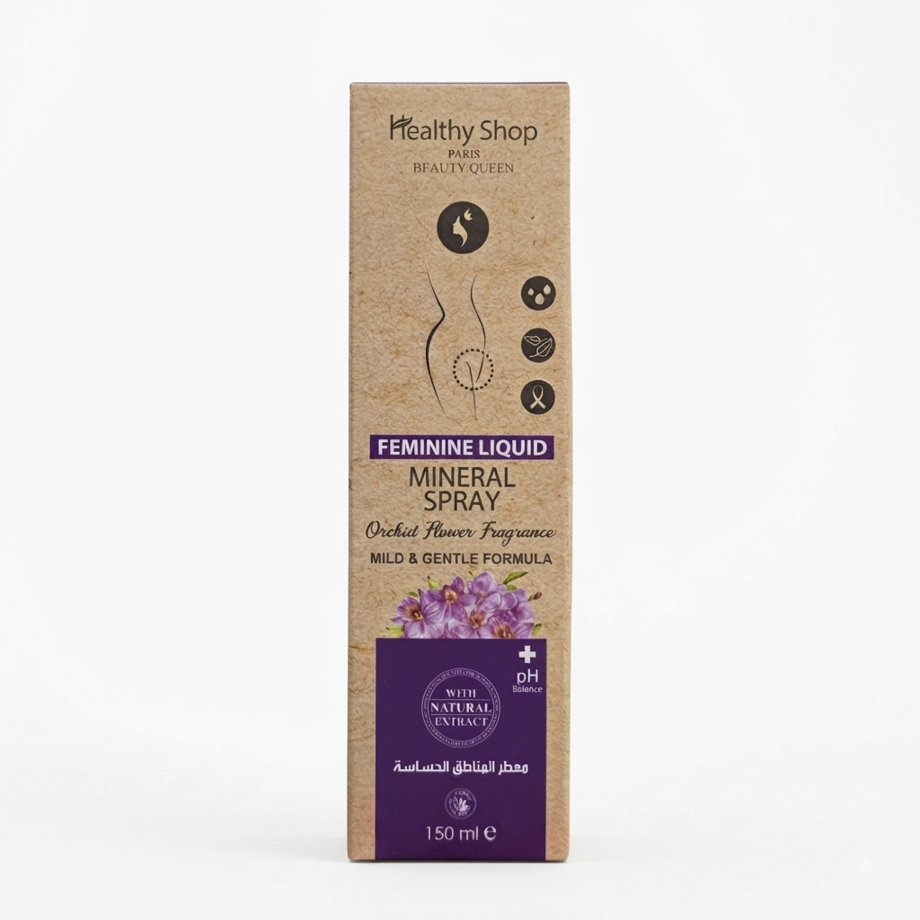 أنواع سبراي المعطر والمعدني للمناطق الحساسة من هيلثي شوب (Healthy Shop Paris Feminine Liquid Mineral Spray) - اللون: 💜زهرة الأوركيد