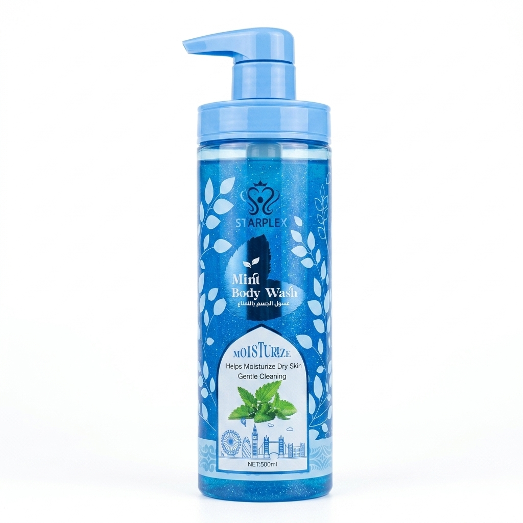 غسول الجسم المرطب بماء الورد والنعناع من ستاربلكس (Starplex Body Wash) - النوع: النعناع