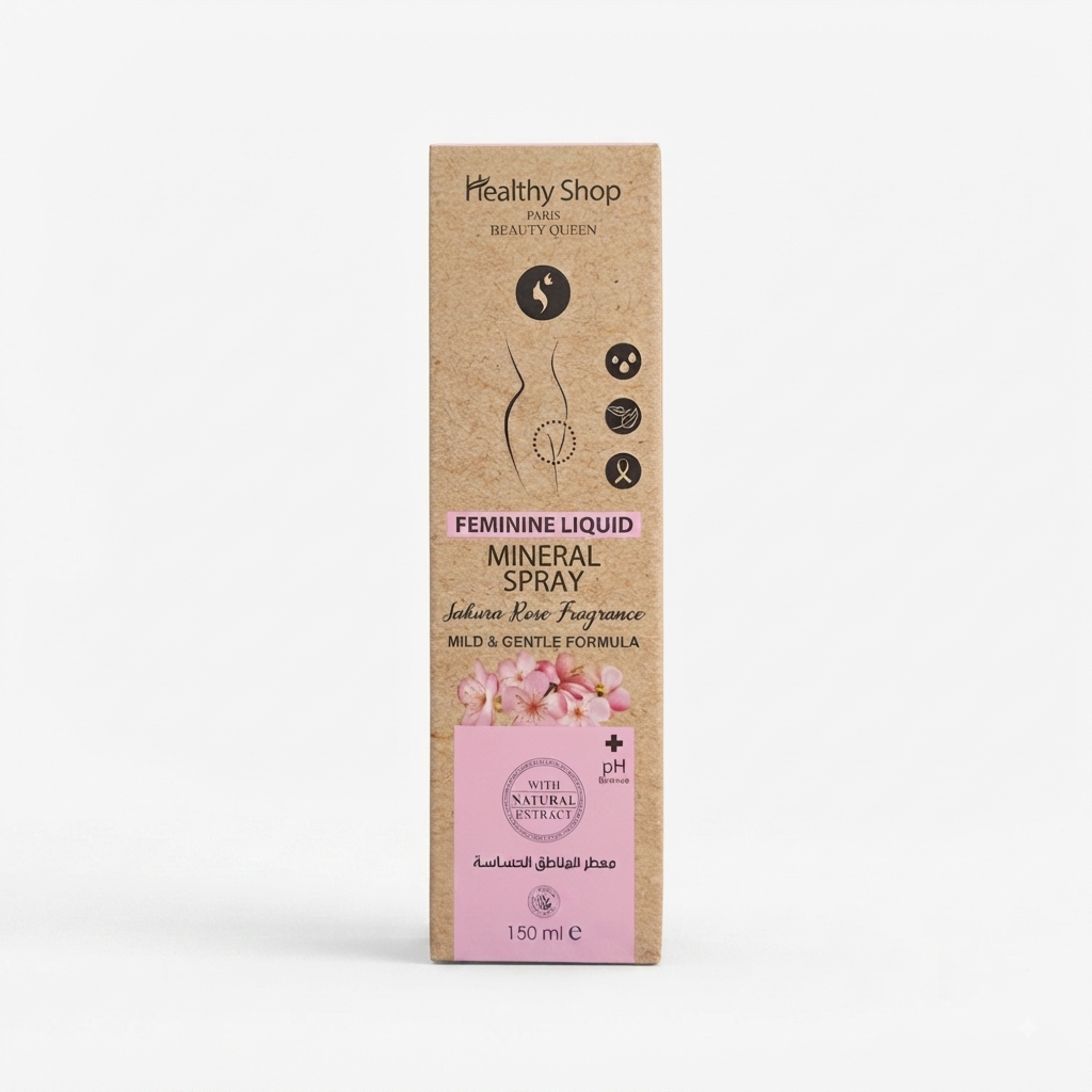 أنواع سبراي المعطر والمعدني للمناطق الحساسة من هيلثي شوب (Healthy Shop Paris Feminine Liquid Mineral Spray) - اللون: 🌸زهرة الساكورا والورد