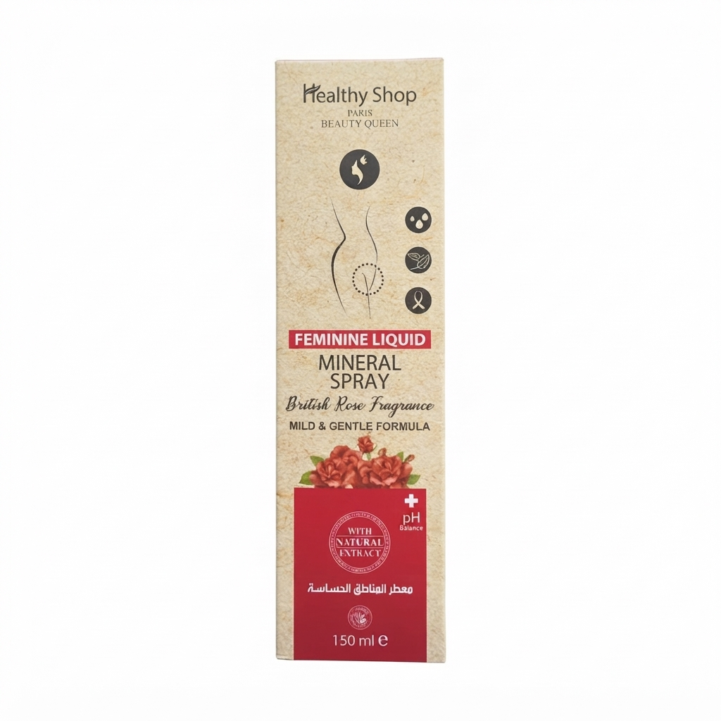 أنواع سبراي المعطر والمعدني للمناطق الحساسة من هيلثي شوب (Healthy Shop Paris Feminine Liquid Mineral Spray) - اللون: 🌹الورد البريطاني