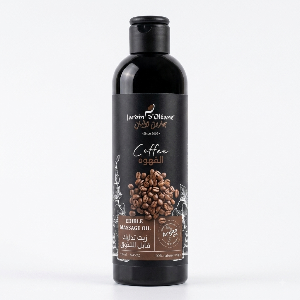 تشكيلة زيوت التدليك القابلة للتذوق الفاخرة من جاردن أوليان (Jardin d'Oléane Edible Massage Oil Collection) - النوع: ☕️القهوة